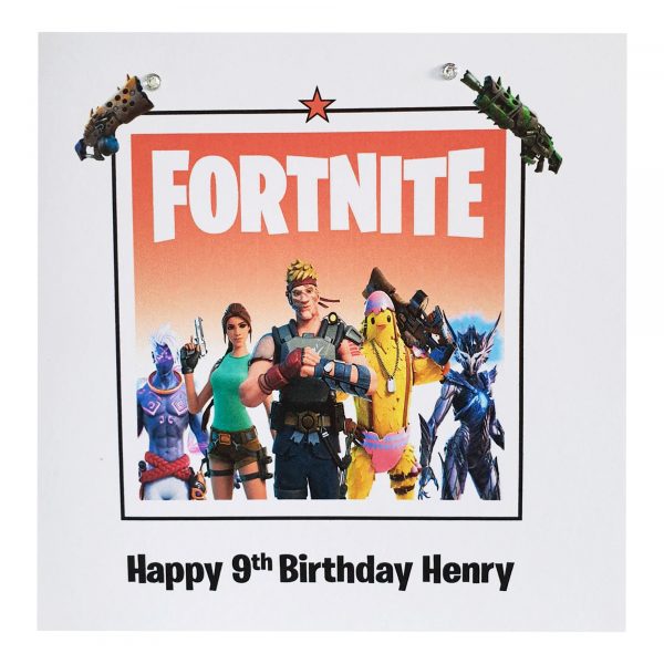 Personalised Fortnite Birthday Card