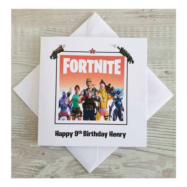 Personalised Fortnite Birthday Card