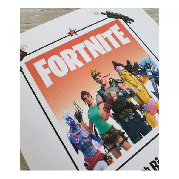 Personalised Fortnite Birthday Card