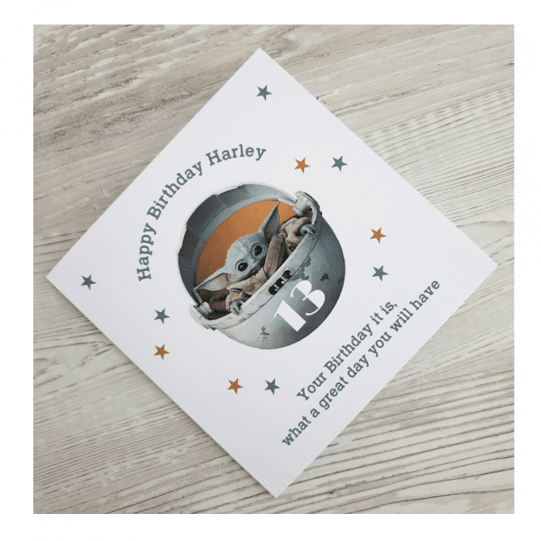 Baby Yoda Birthday Card
