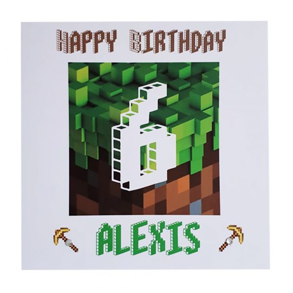 minecraft birthday card