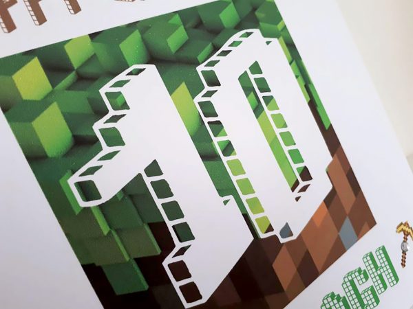 minecraft birthday card