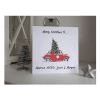 Car Christmas Tree Card