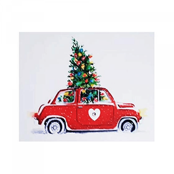 Car Christmas Tree Card